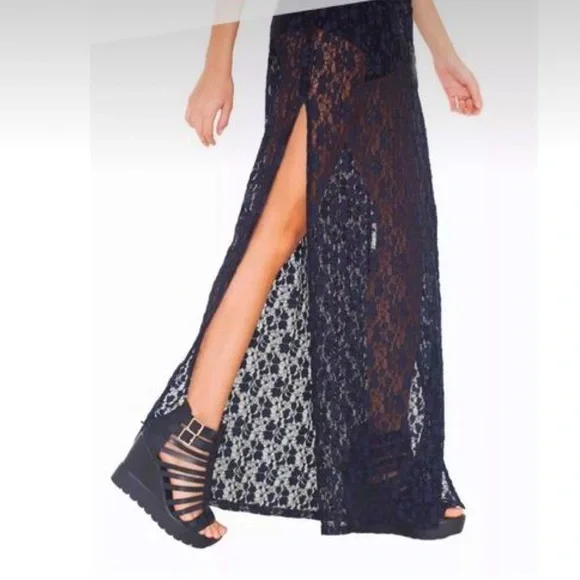 MINKPINK Dancing in the Dark Maxi Skirt - Picture 1 of 6